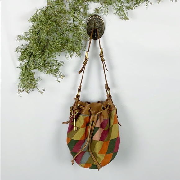 Fossil Handbags - Fossil Boho Patchwork Hobo Shoulder Bag 🌿